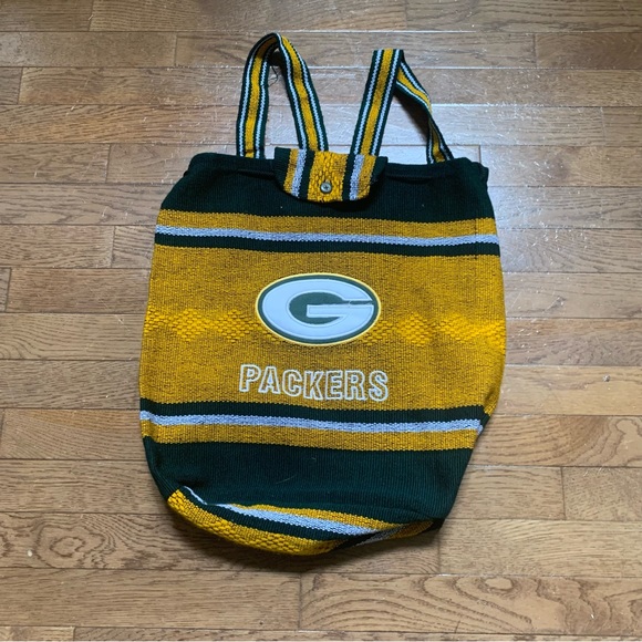 Green Bay Packers Embroidered Knit Backpack / Tote - Picture 7 of 7